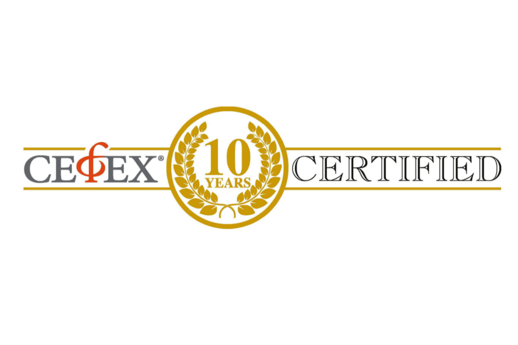 CEFEX 10 Years Certified Header
